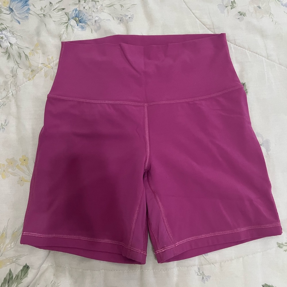 Lululemon Pink Lychee Align Biker Shorts 6”